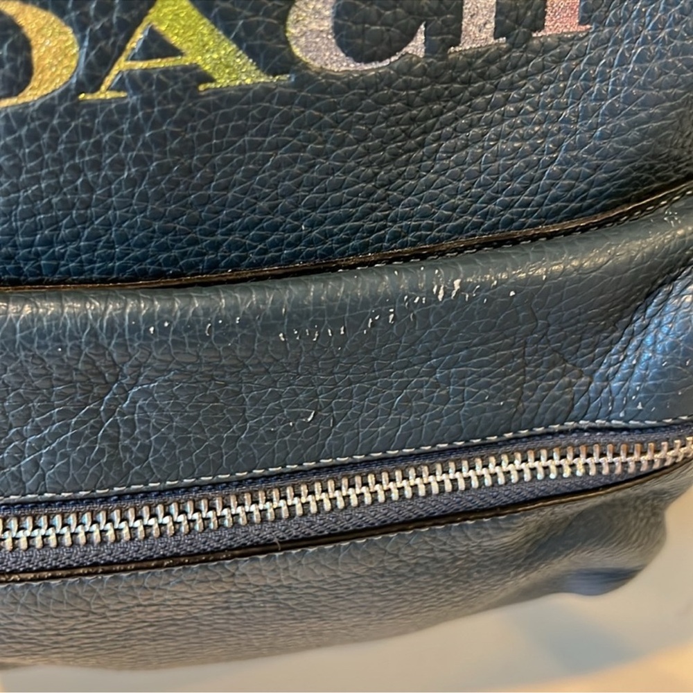 Coach Multicolor Logo Leather Backpack - Picture 2 of 9